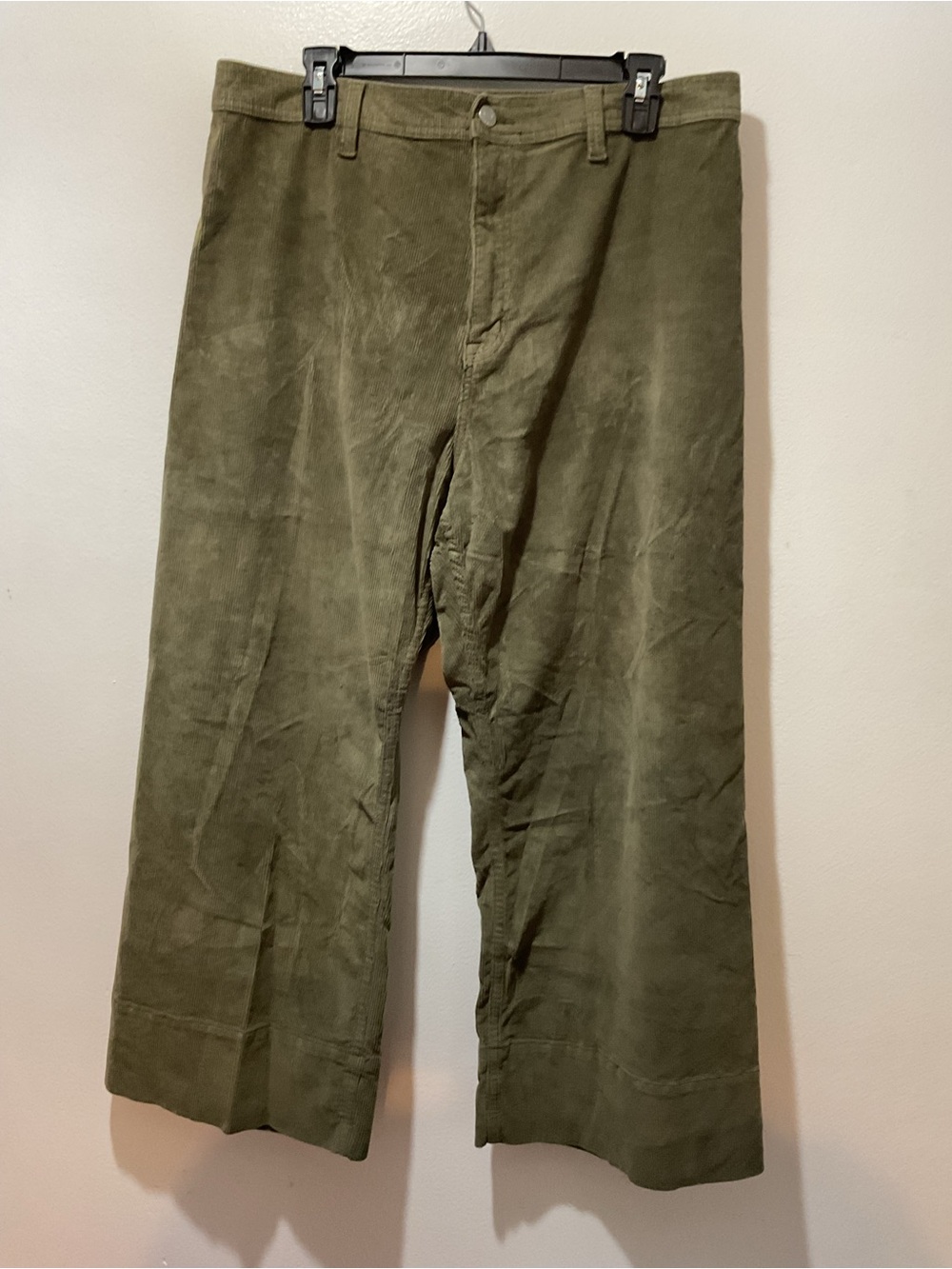 pistola Olive Corduroy Straight-Leg Pants